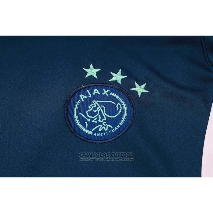 Fato de Treino Ajax Manga Curta 2023-2024 Azul - Calcas Curta
